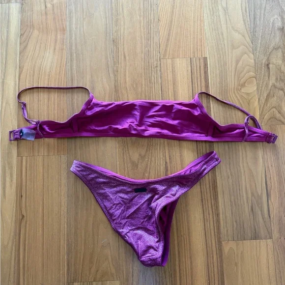Triangl Mica Grape Soda Sparkle Pink Bikini Set - Women's Two-Piece Swimwear - Picture 5 of 5